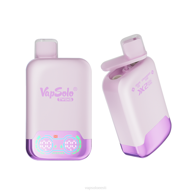 VapSolo TWINS ühekordne vape | Vapsolo Eesti XTP228 viinamarjajää ja maasika kiivi